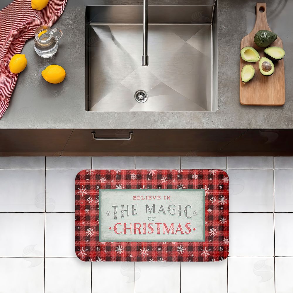 Chad Barrett | Magic of Christmas Red Plaid Anti-Fatigue Mat