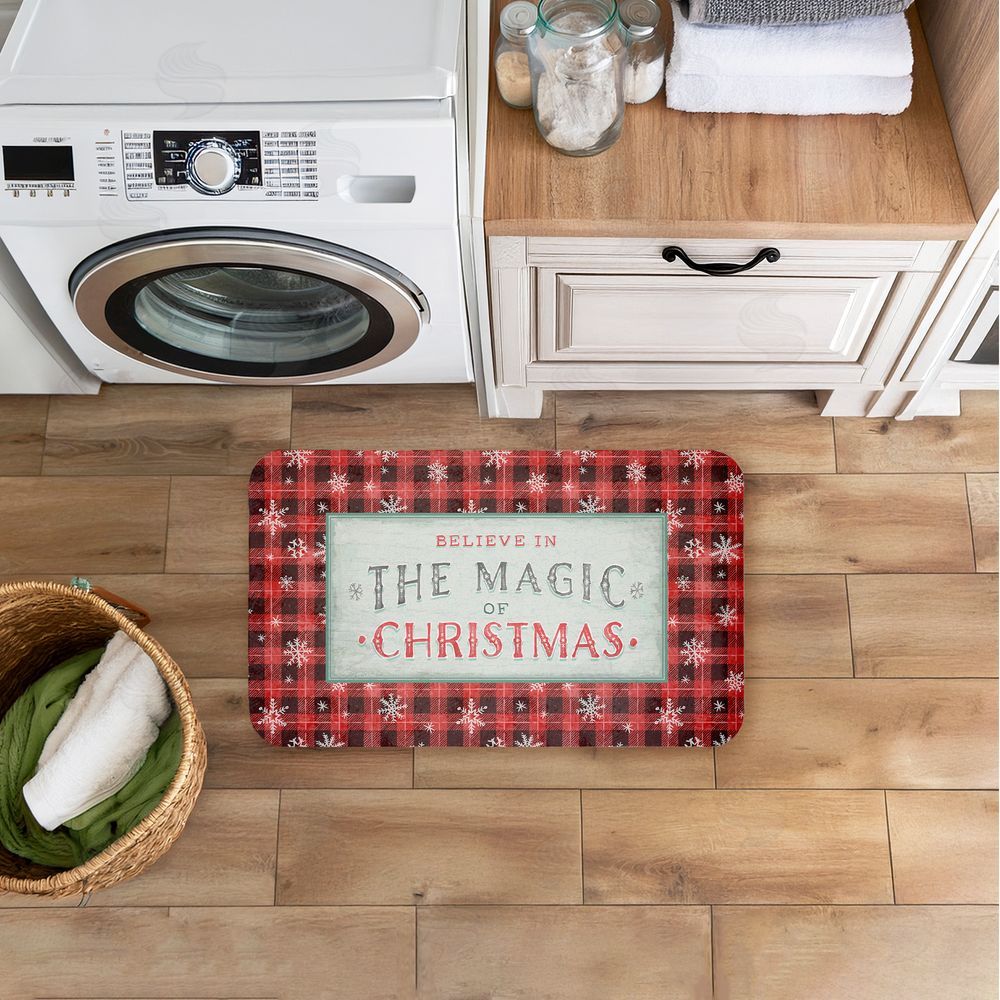 Chad Barrett | Magic of Christmas Red Plaid Anti-Fatigue Mat