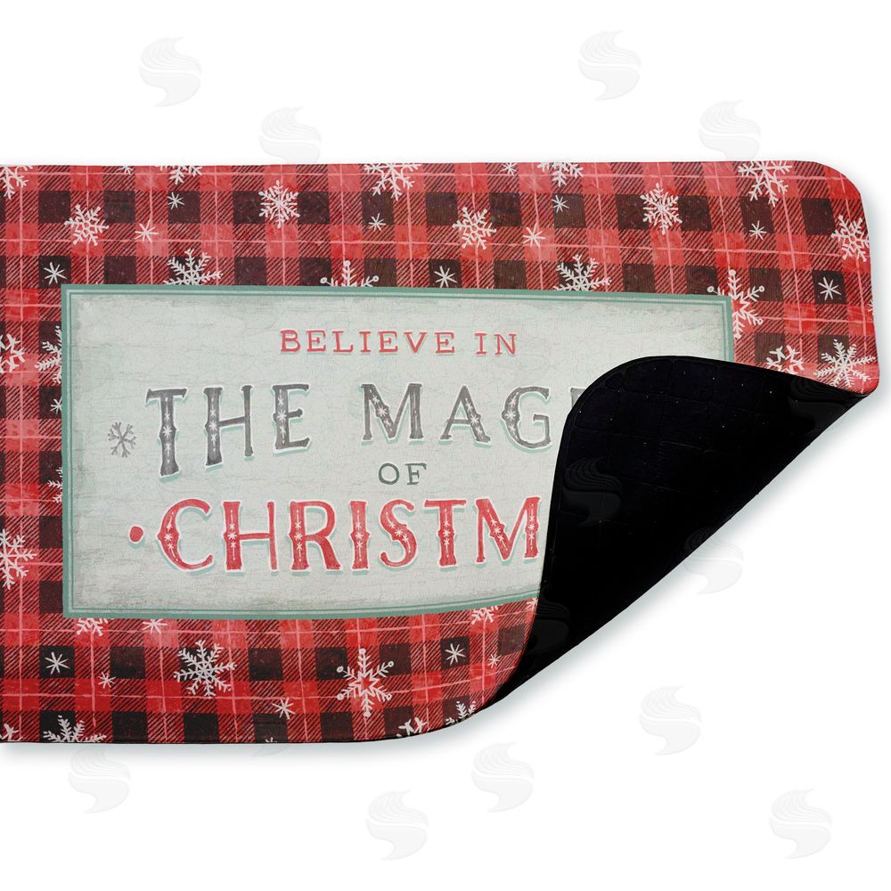Chad Barrett | Magic of Christmas Red Plaid Anti-Fatigue Mat