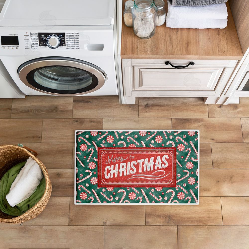 Chad Barrett | Vintage Christmas Candies Plush Bath Mat