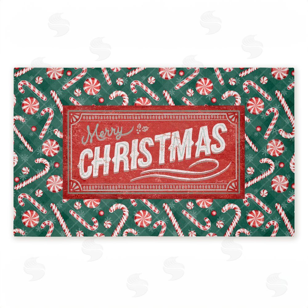 Chad Barrett | Vintage Christmas Candies Non-Woven Door Mat