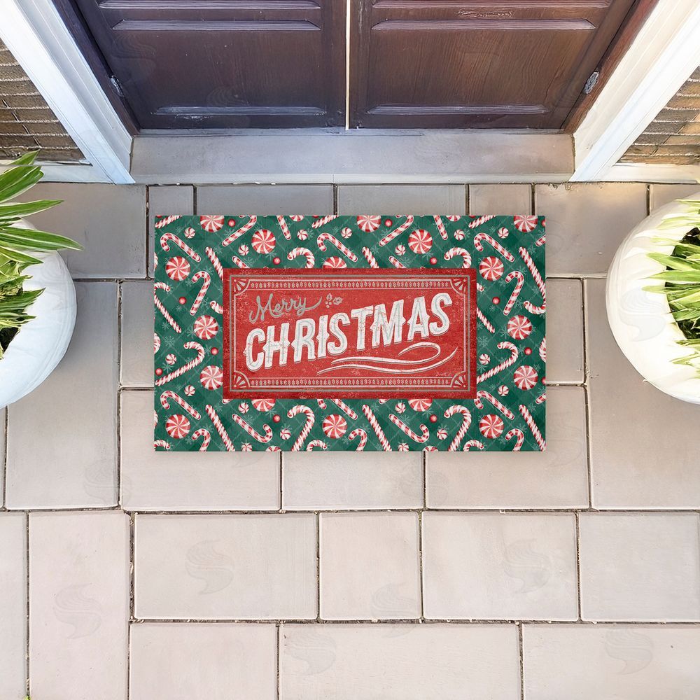Chad Barrett | Vintage Christmas Candies Non-Woven Door Mat