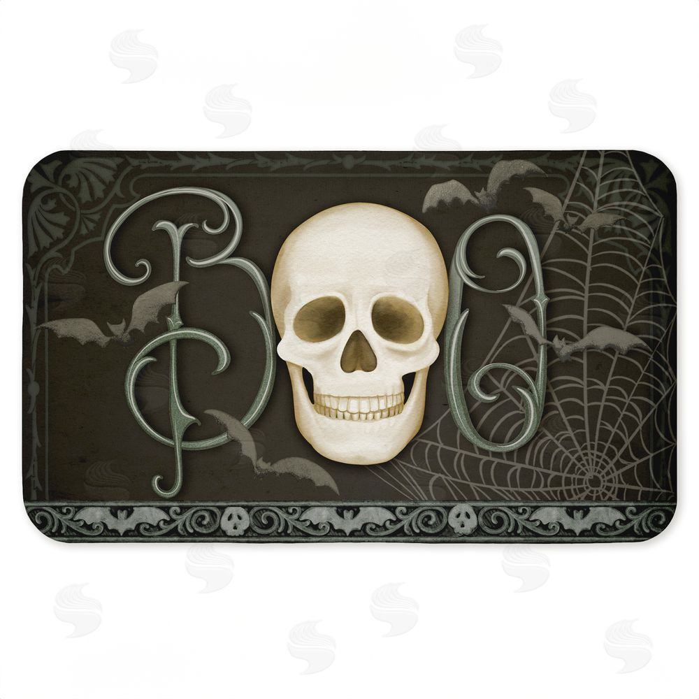 Nicole Tamarin | Boo with Skulls & Bats Anti-Fatigue Mat
