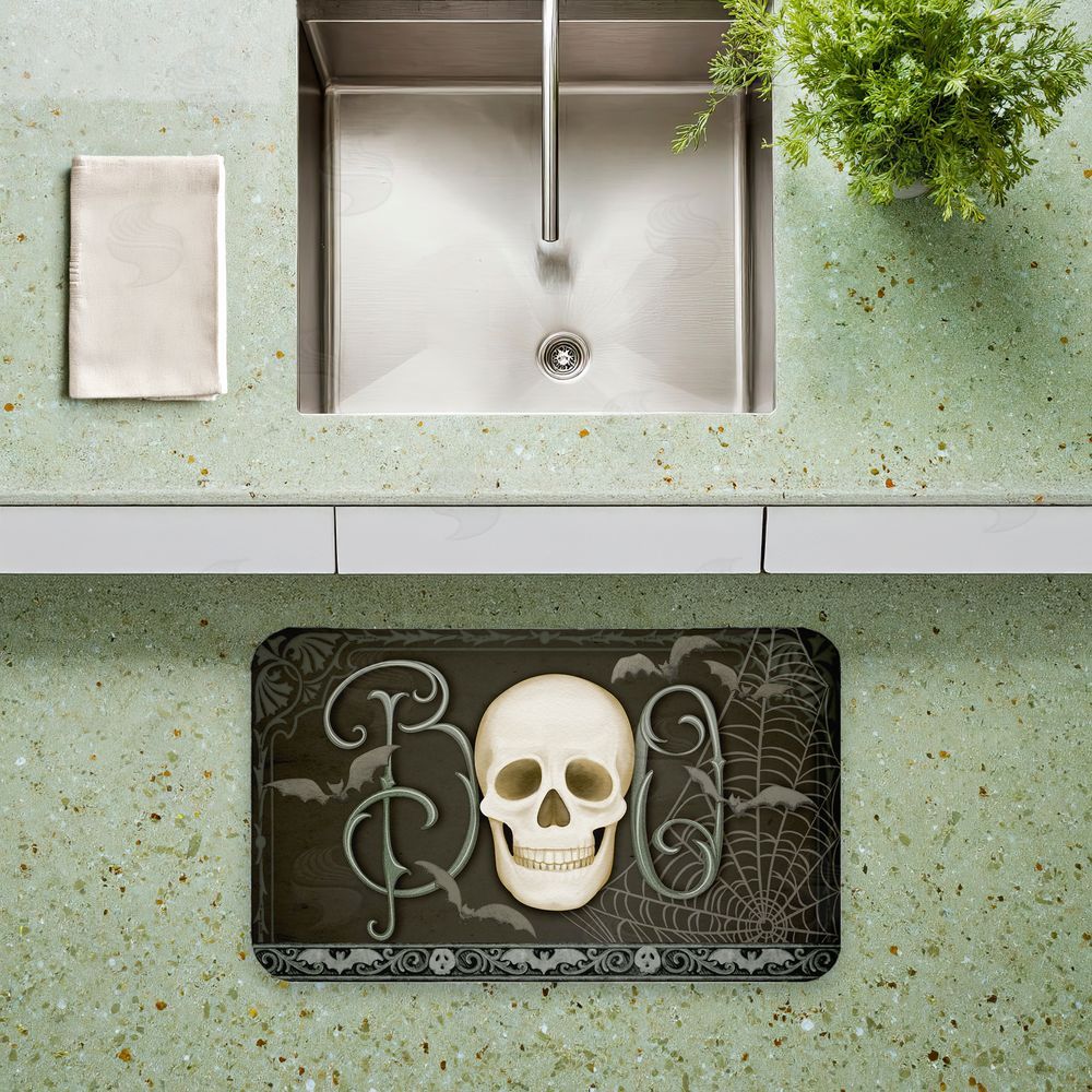 Nicole Tamarin | Boo with Skulls & Bats Anti-Fatigue Mat