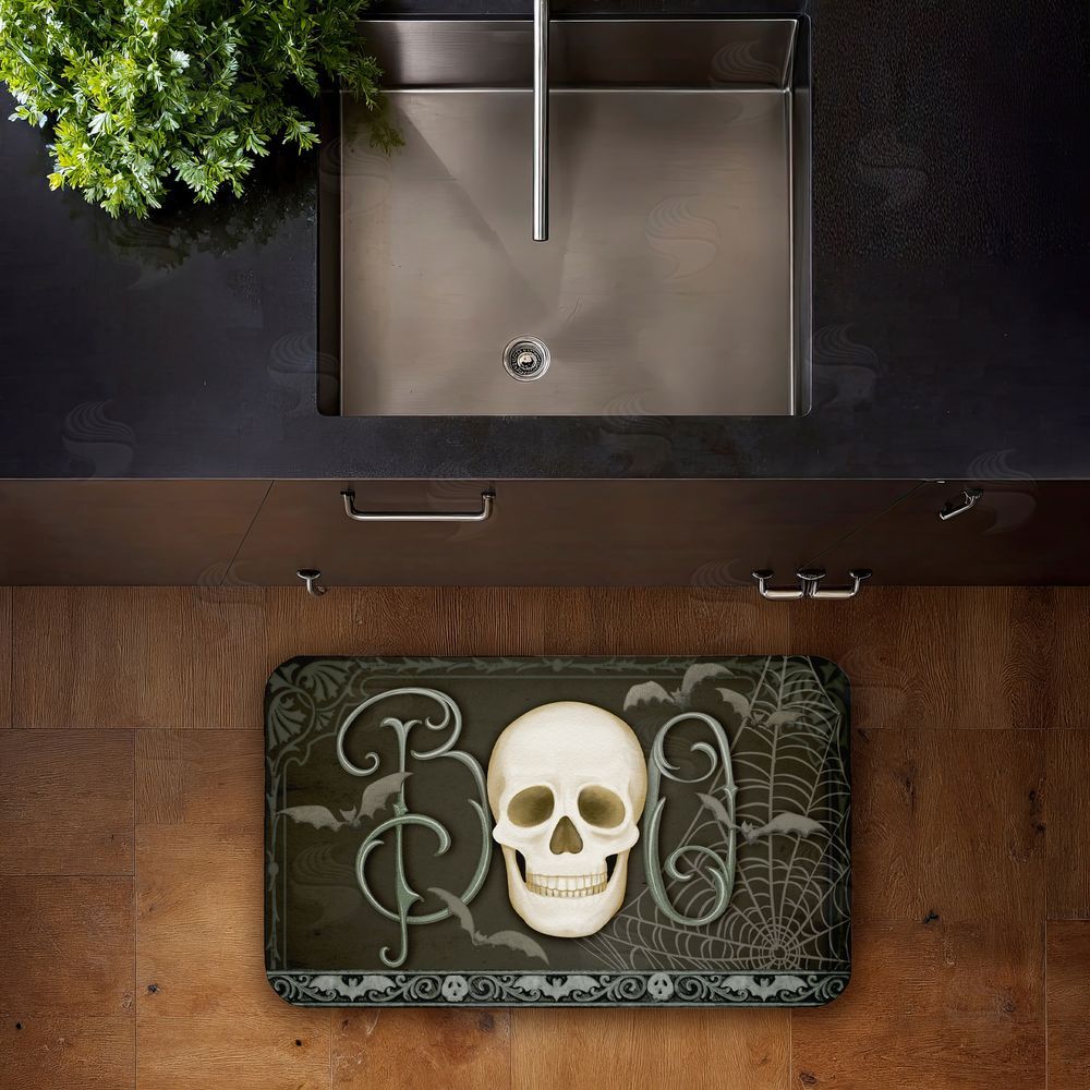 Nicole Tamarin | Boo with Skulls & Bats Anti-Fatigue Mat