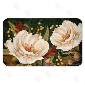 Nicole Tamarin | Vintage Midnight Garden Blooms Anti-Fatigue Mat