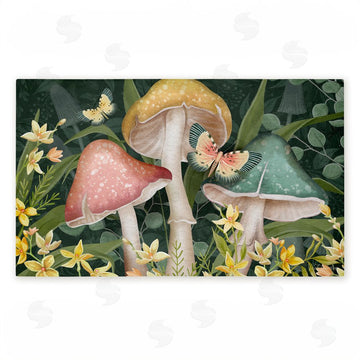 Nicole Tamarin | Midnight Garden Mushrooms Non-Woven Door Mat