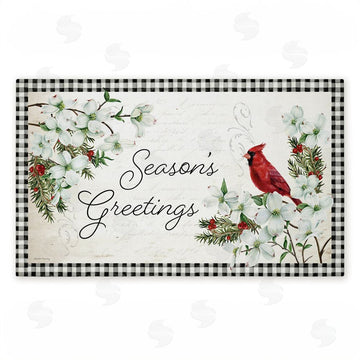 Danielle Murray | Winter Cardinals & Dogwood Non-Woven Door Mat