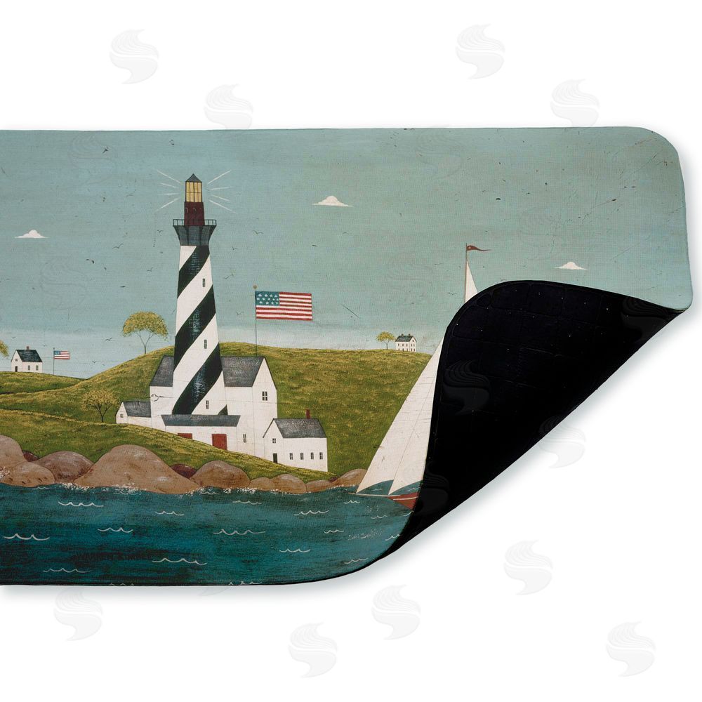 Warren Kimble | Coastal Breeze Lighthouse Harbor Anti-Fatigue Mat