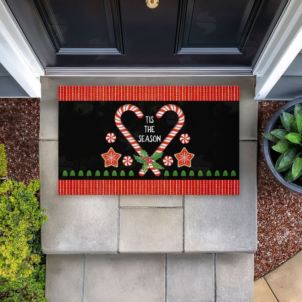 Suzanne Nicoll | Tis The Season Candy Heart Non-Woven Door Mat