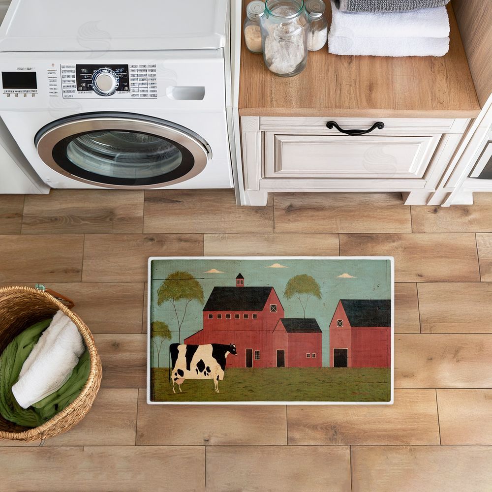 Warren Kimble | Nellies Barn Cow Plush Bath Mat