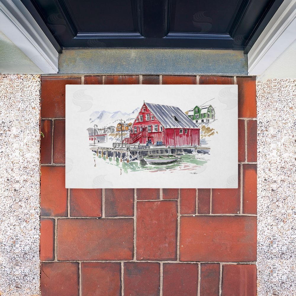 Tim Coffey | Wanderlust Coastal Dock Non-Woven Door Mat