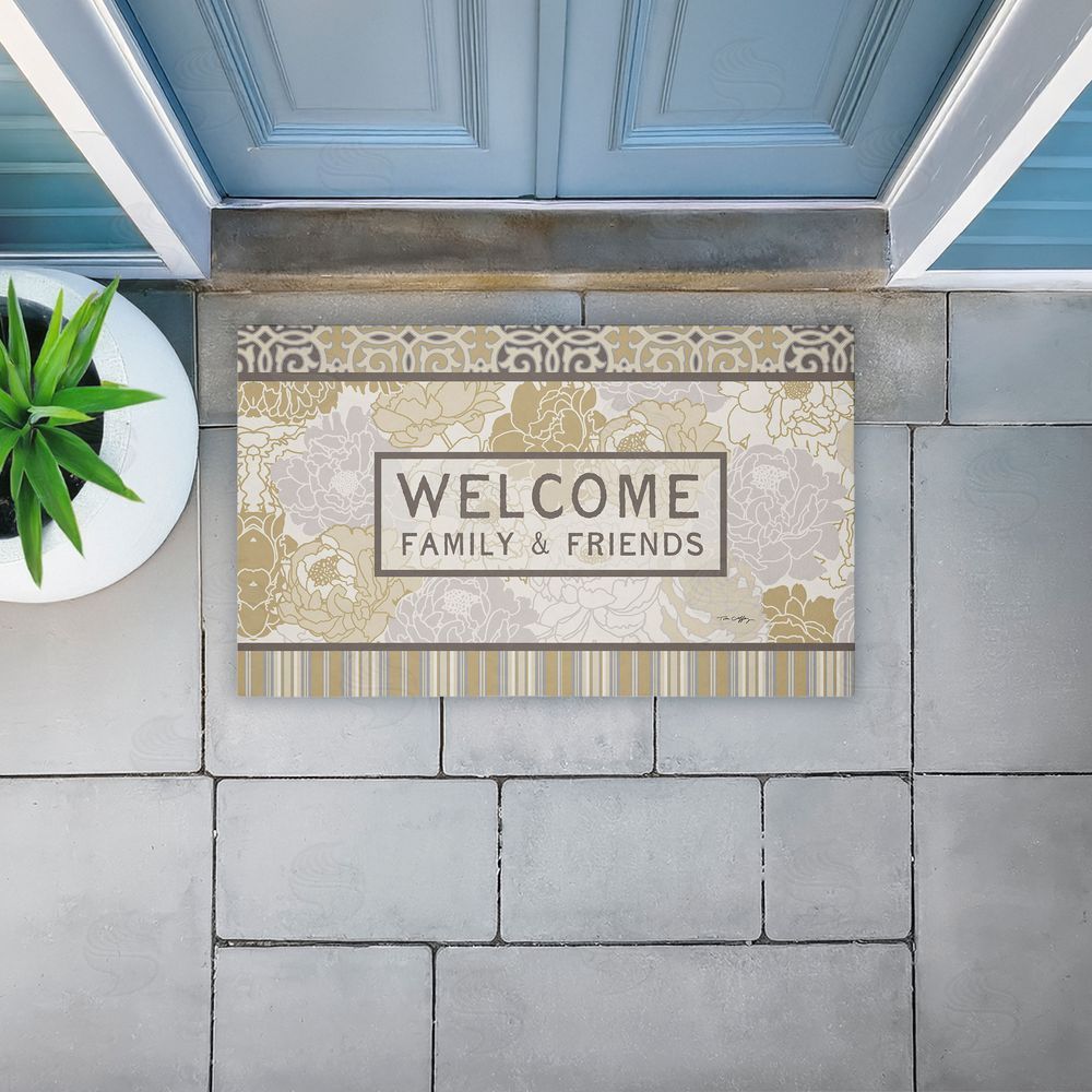 Tim Coffey | Elegant Welcome Family & Friends Non-Woven Door Mat