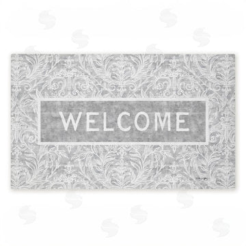 Tim Coffey | Distressed Damask Welcome Non-Woven Door Mat
