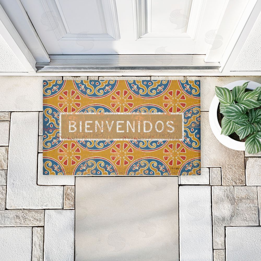 Tim Coffey | Valencia Pattern Bienvenidos Non-Woven Door Mat