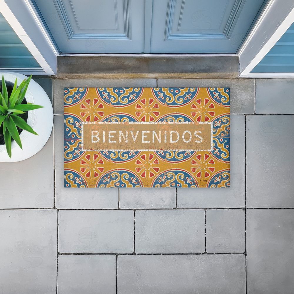 Tim Coffey | Valencia Pattern Bienvenidos Non-Woven Door Mat