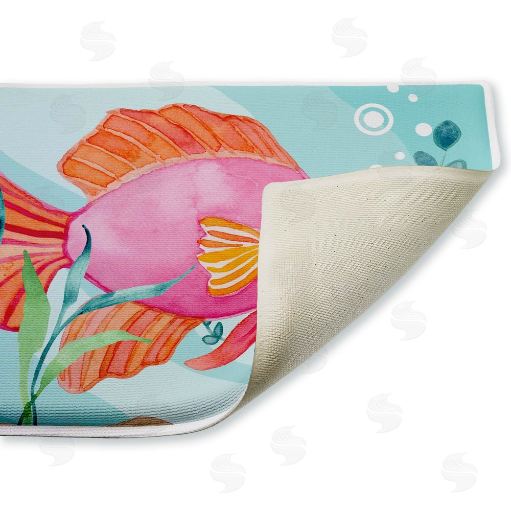 Audrey Jeanne Roberts | Fun Bright Fish Underwater Plush Bath Mat