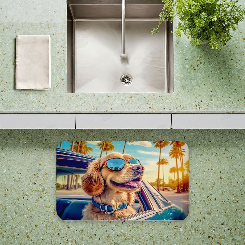 Image World | Cool Puppy Tropical Sunset Anti-Fatigue Mat