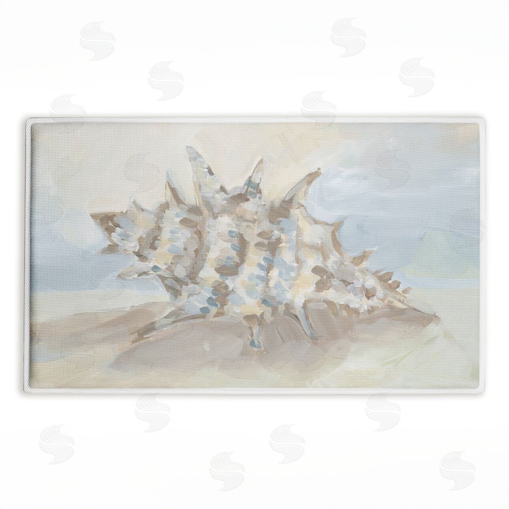 Jetty Home, LLC | Spiky Seashell on Shore Plush Bath Mat