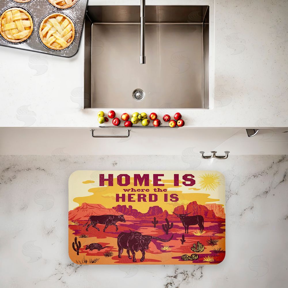 Diane Labombarbe | Where The Herd Is Desert Scene Anti-Fatigue Mat