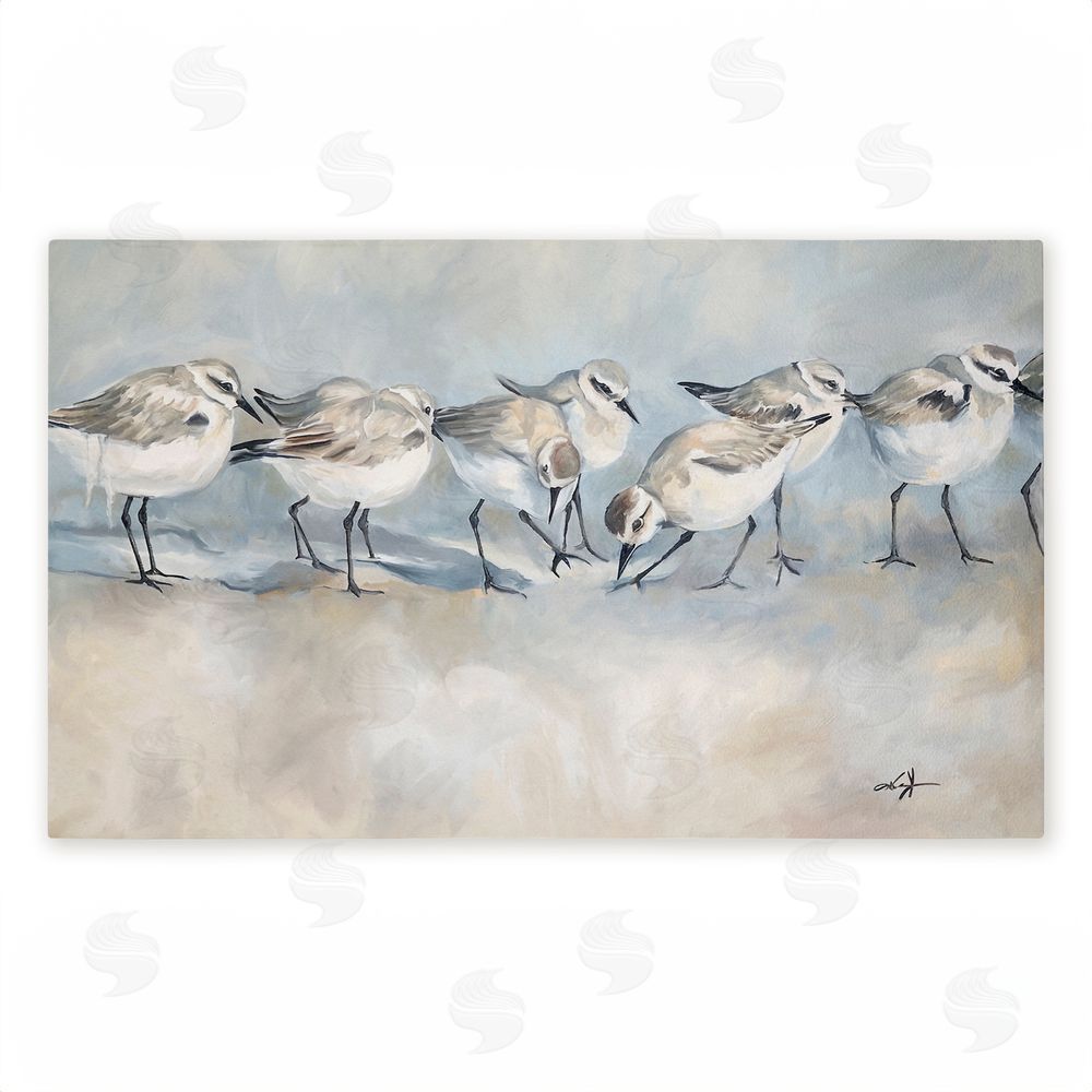 Ramona Murdock | Shore Birds In A Line Non-Woven Door Mat