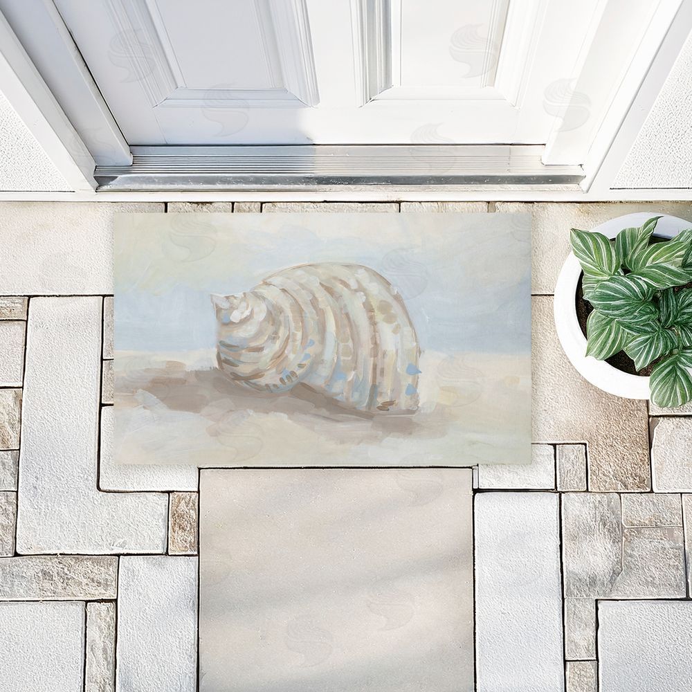 Jetty Home, LLC | Rounded Seashell on Shore Non-Woven Door Mat