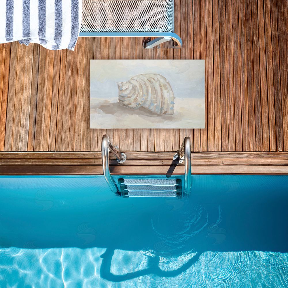 Jetty Home, LLC | Rounded Seashell on Shore Non-Woven Door Mat