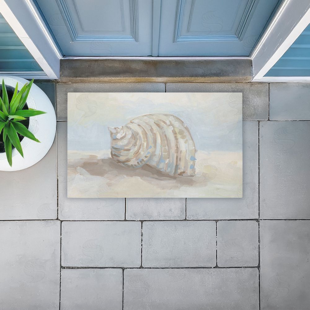 Jetty Home, LLC | Rounded Seashell on Shore Non-Woven Door Mat