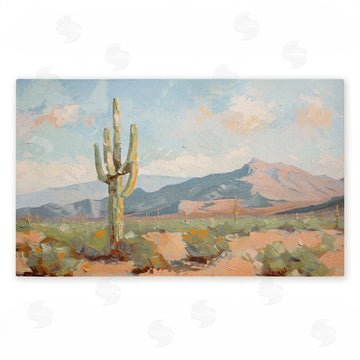 Nina Blue | Cactus & Mountain View Non-Woven Door Mat