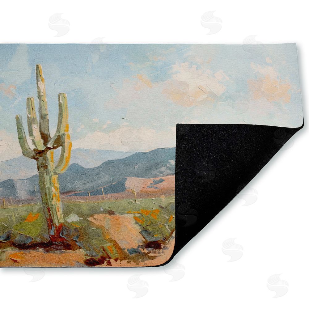 Nina Blue | Cactus & Mountain View Non-Woven Door Mat