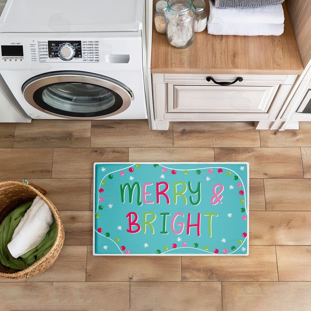Emily Cromwell | Merry & Bright with Baubles Plush Bath Mat