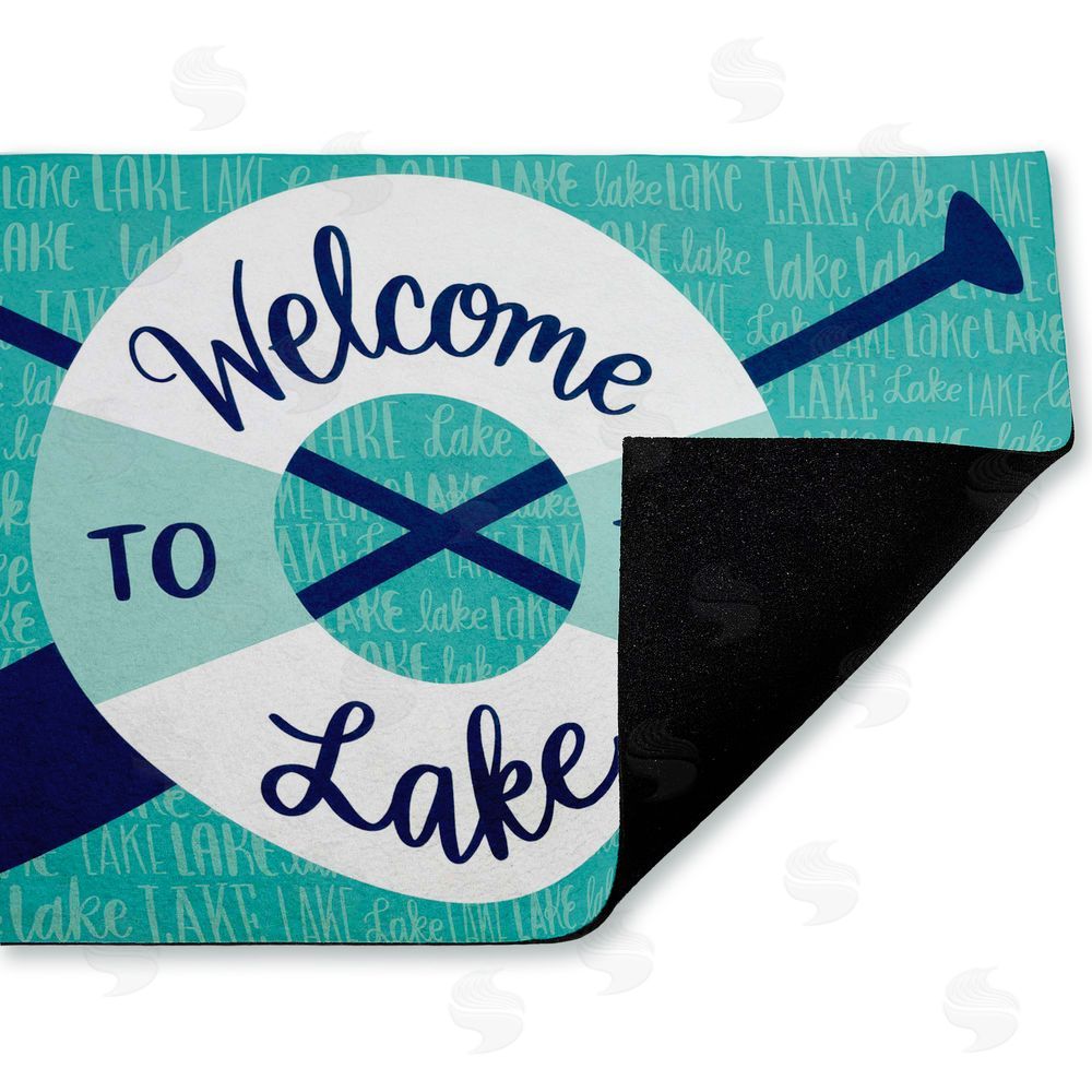 Amanda McGee | Welcome Lake Float & Paddles Non-Woven Door Mat