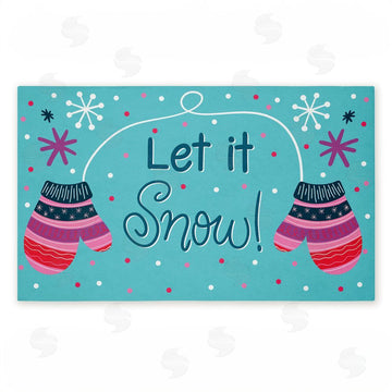 Emily Cromwell | Winter Mittens Let It Snow Non-Woven Door Mat