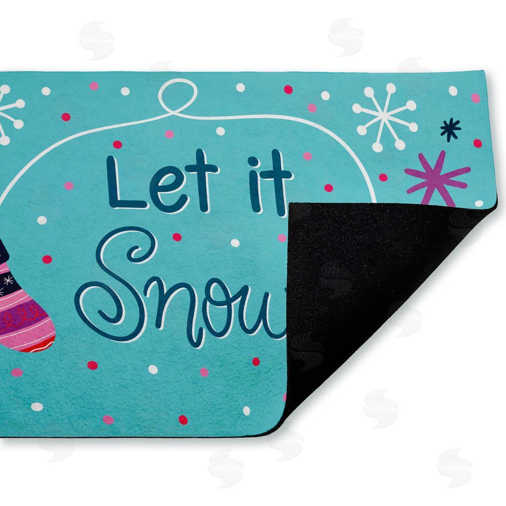 Emily Cromwell | Winter Mittens Let It Snow Non-Woven Door Mat