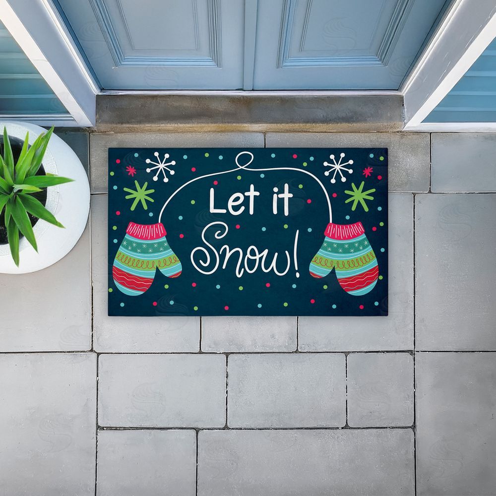 Emily Cromwell | Let It Snow Mittens Non-Woven Door Mat