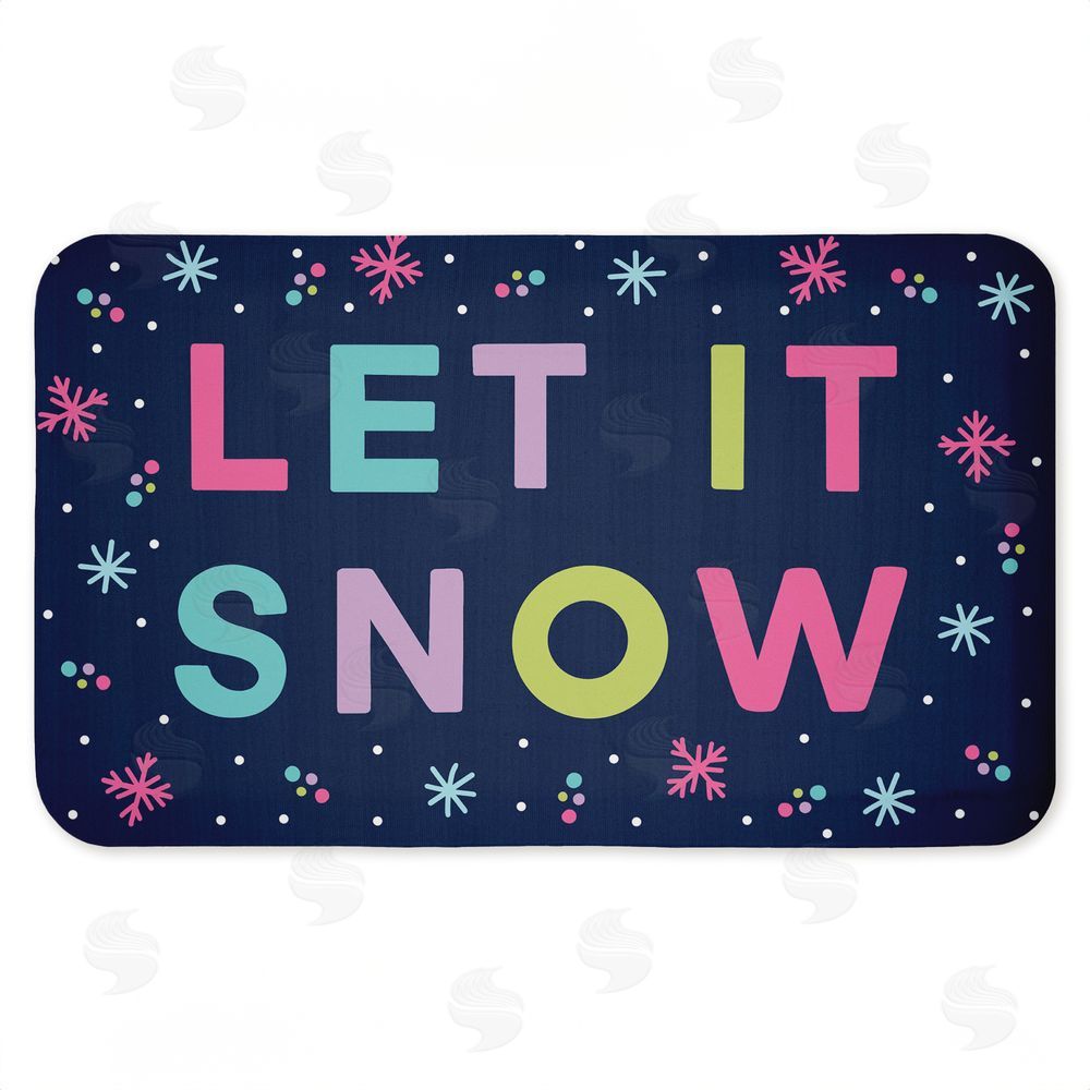 Emily Cromwell | Purple Tone Let It Snow Anti-Fatigue Mat