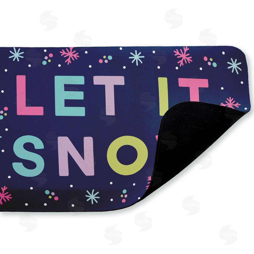Emily Cromwell | Purple Tone Let It Snow Anti-Fatigue Mat