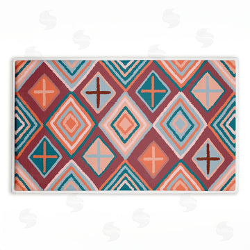 Darlene Seale | Bold Geometric Patterns Plush Bath Mat