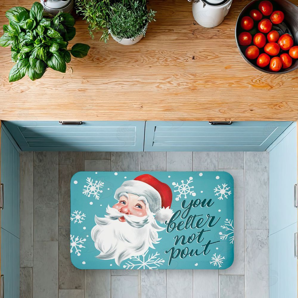 Caverly Smith | Better Not Pout Antique Santa Anti-Fatigue Mat
