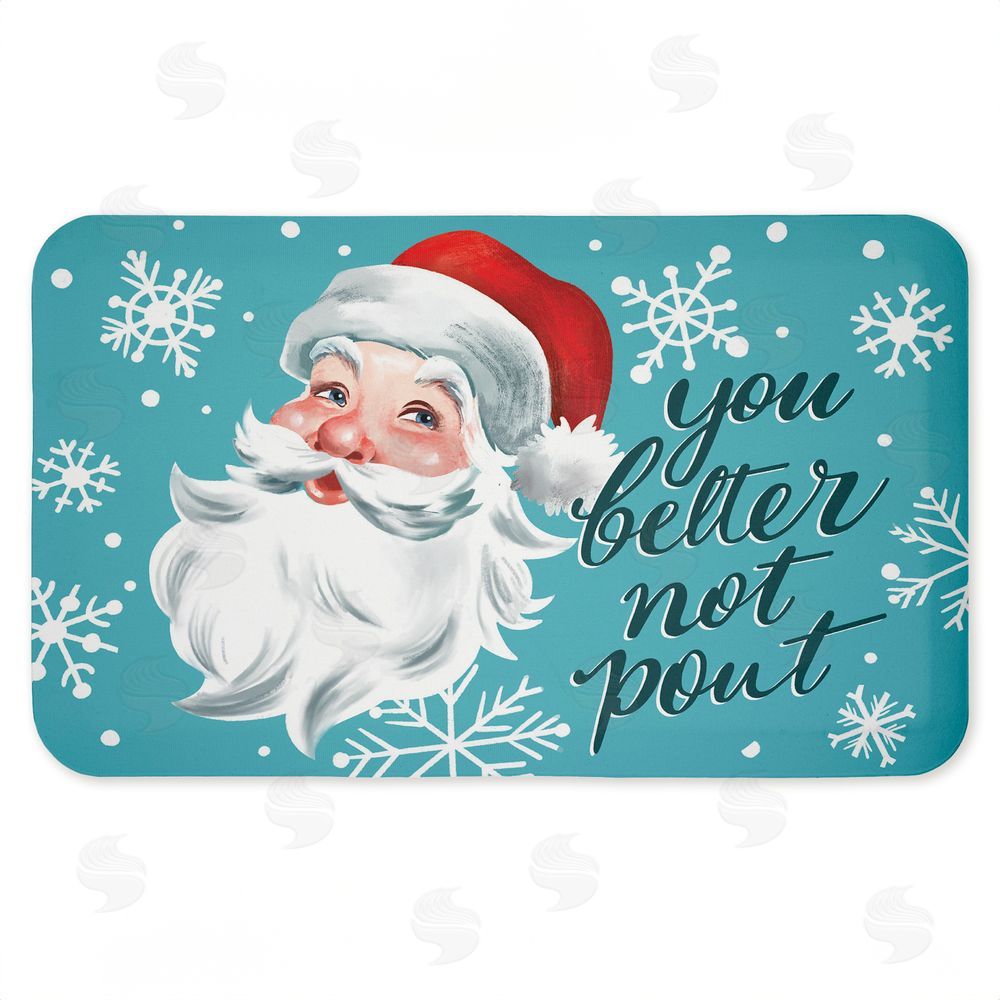Caverly Smith | Better Not Pout Antique Santa Anti-Fatigue Mat