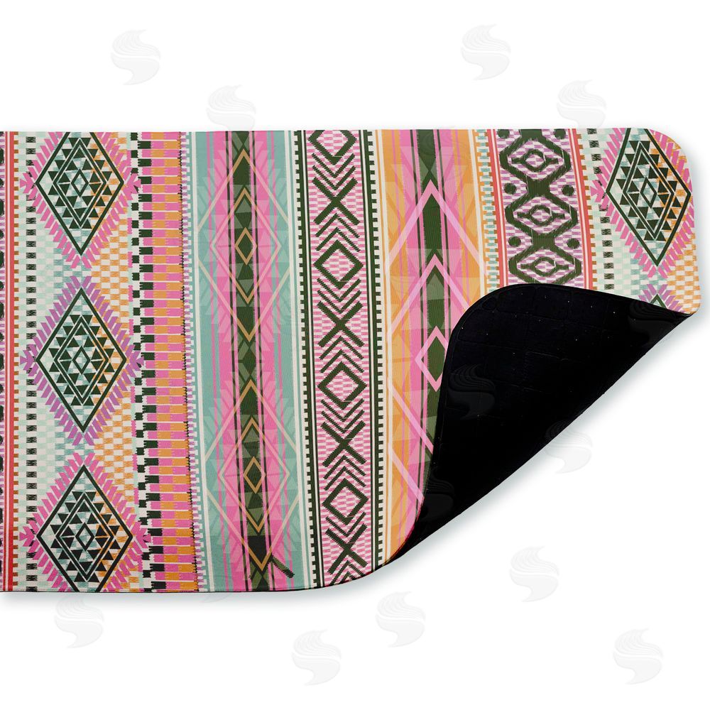 Jennifer Ellory | Boho Geometric Stripes Anti-Fatigue Mat