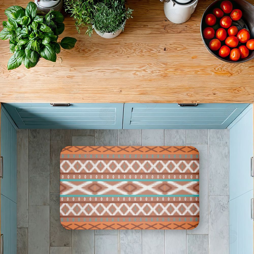 Angela Nickeas | Earthy Boho Pattern Anti-Fatigue Mat