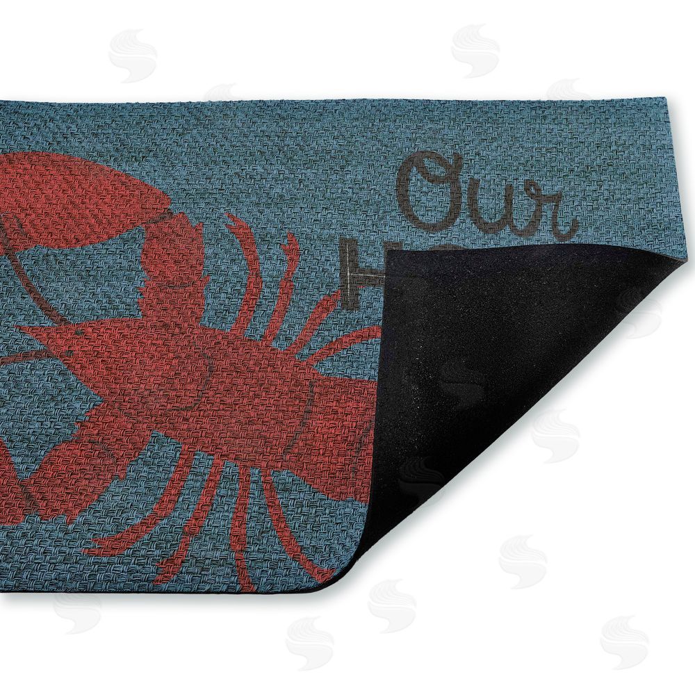 Gail Veillette | Our Home Lobster & Stripes Faux Sisal Door Mat