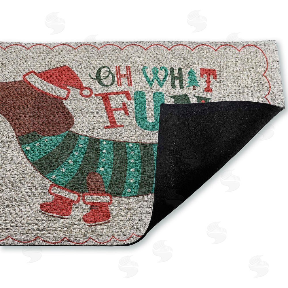 Andrea Jasid Grassi | Oh What Fun Dog Faux Sisal Door Mat