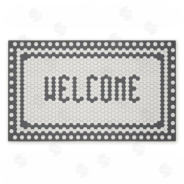 Caroline Alfreds | Welcome Mosaic Pattern Non-Woven Door Mat