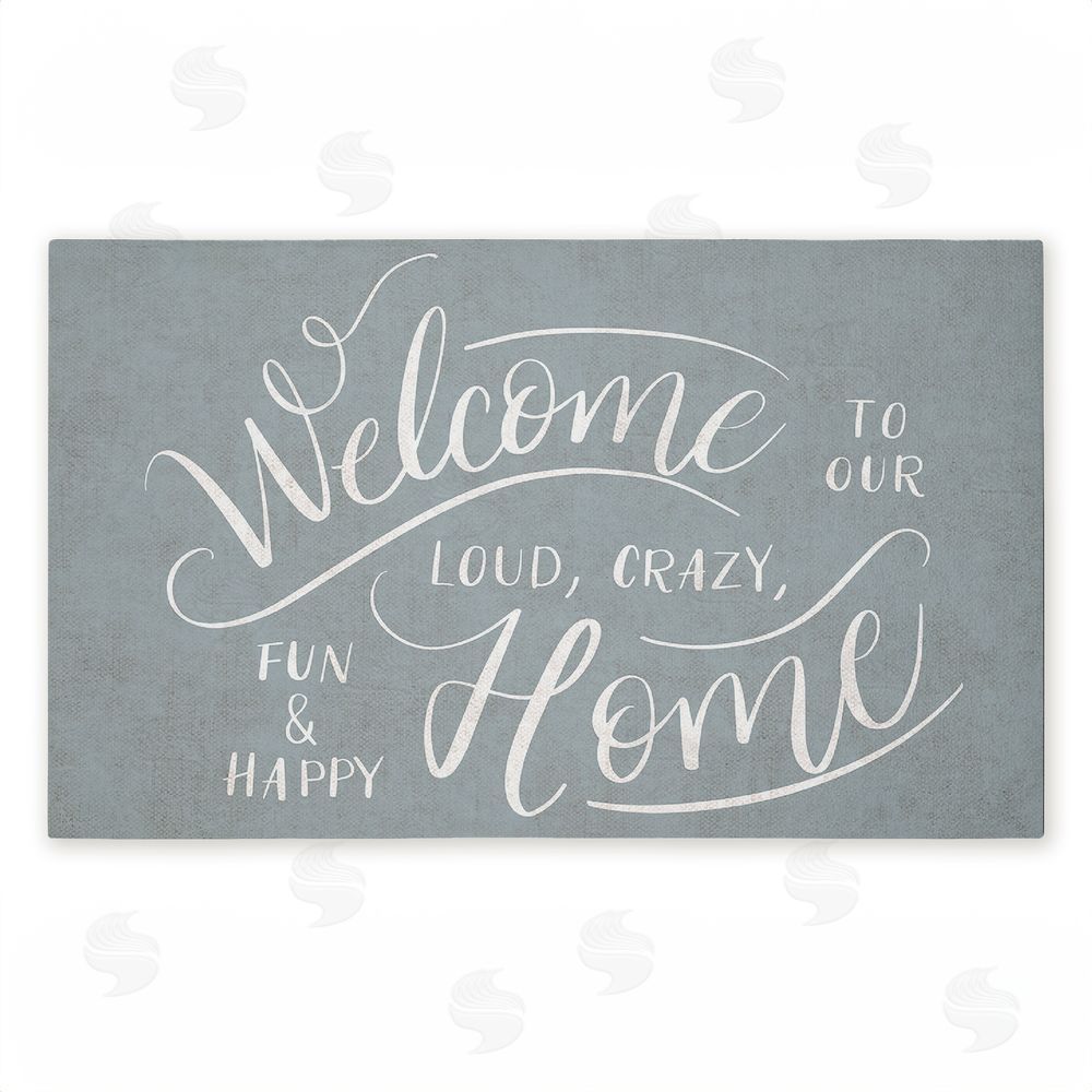 Caroline Alfreds | Loud Crazy Fun Happy Welcome Non-Woven Door Mat