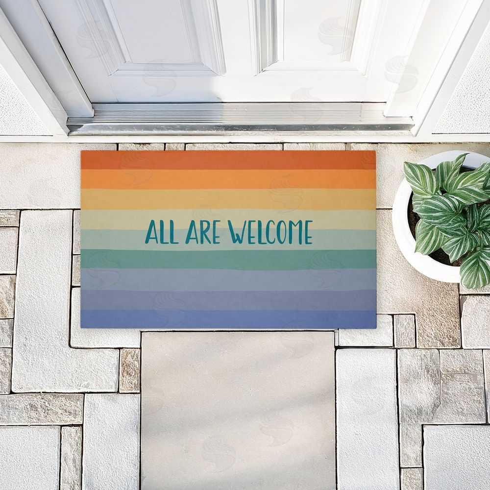Darlene Seale | All Are Welcome Inclusive Rainbow Non-Woven Door Mat