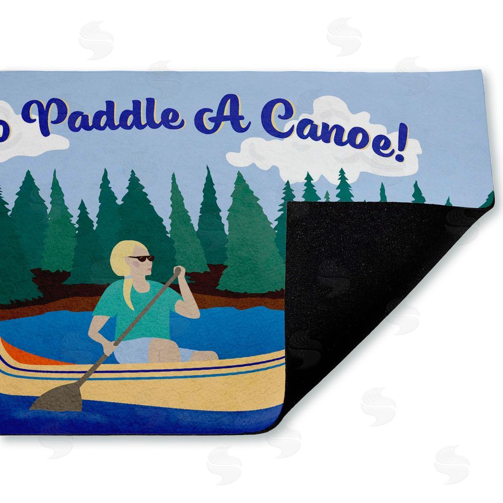 Darlene Seale | Paddle A Canoe Landscape Non-Woven Door Mat