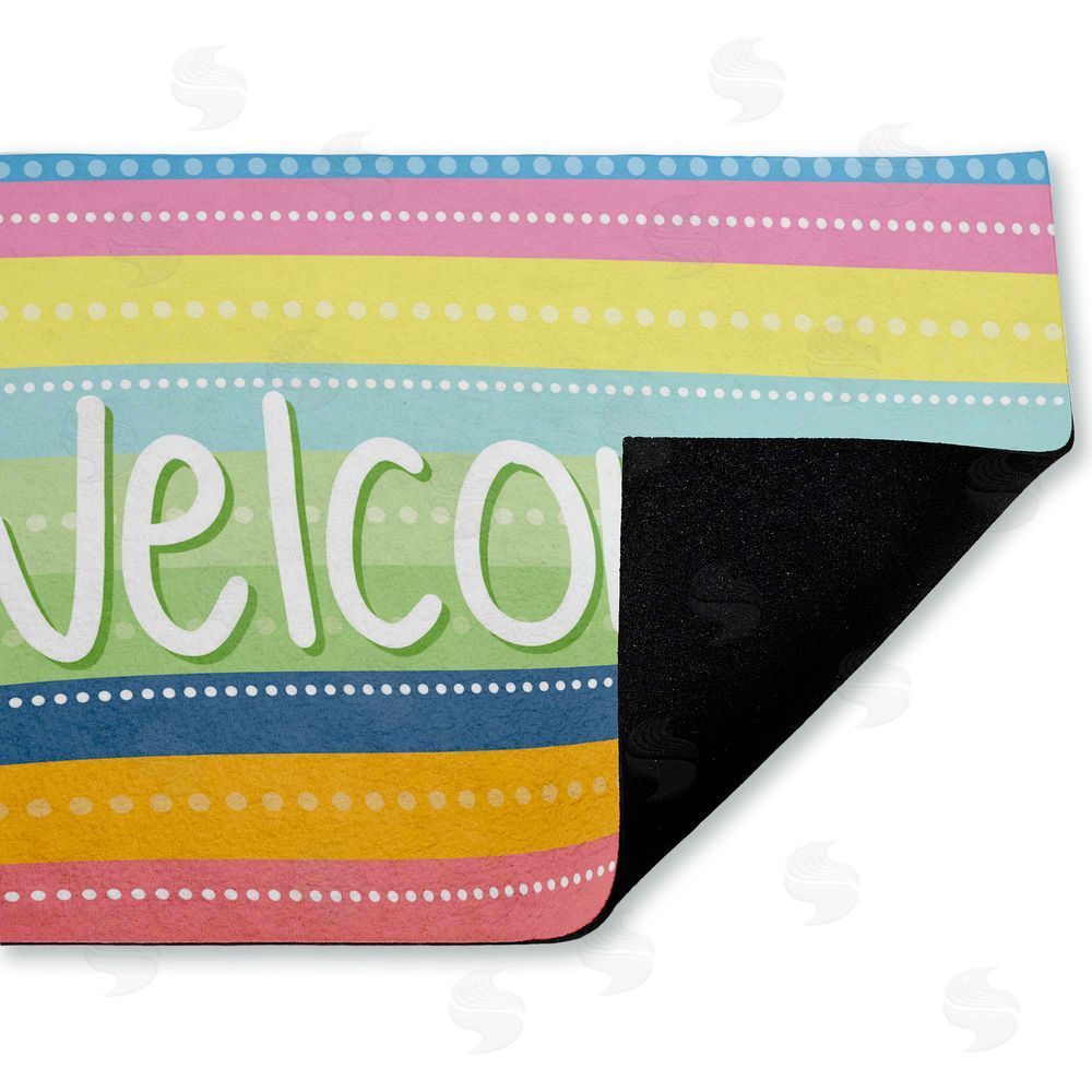 Emily Cromwell | Spring Striped Welcome Non-Woven Door Mat
