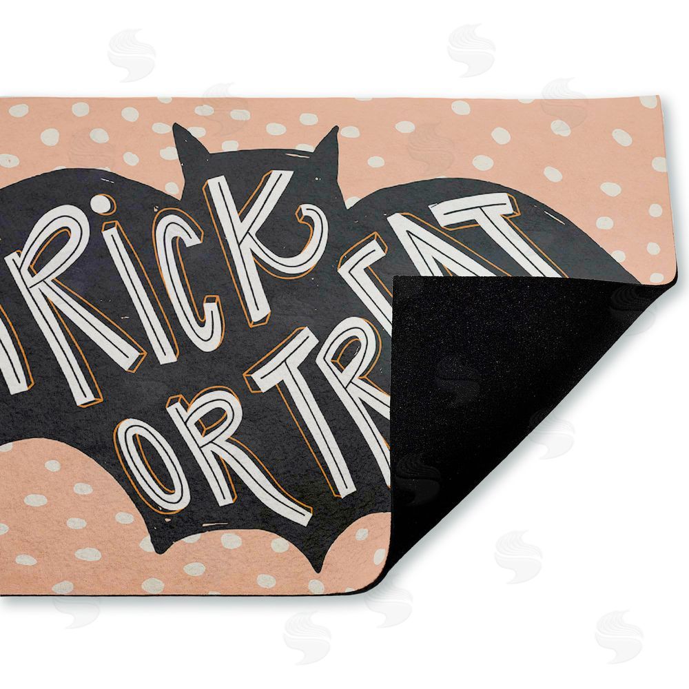 Caroline Alfreds | Trick Or Treat Polka Dot Bat Non-Woven Door Mat